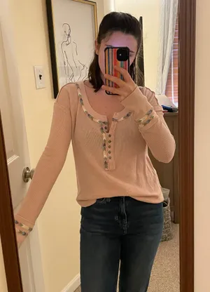 Free People Henley Thermal thumbnail 1