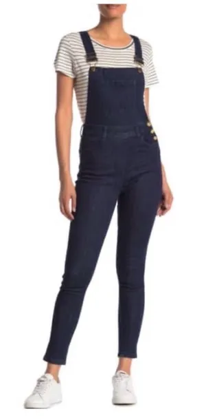 WeWoreWhat Second Skin Dark Blue Denim Overalls Women's XS thumbnail 1
