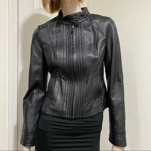 Arden B Black 100% Genuine Leather Moto Jacket S thumbnail 4