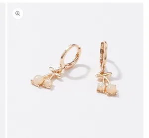 Opal Cherry Dangle Earring Gold thumbnail 2