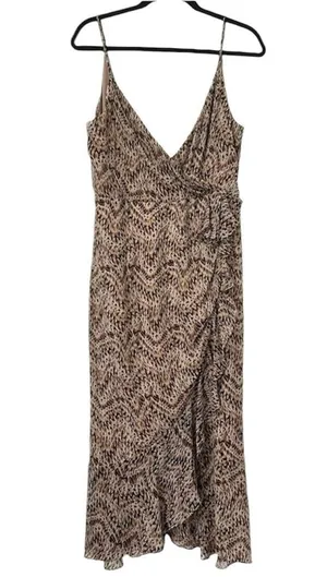 Bardot Ellie Faux Wrap Chiffon Dress Animal Python Print thumbnail 4