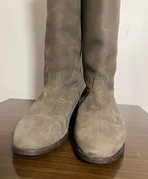 LL Bean Suede Riding Boots Tall Taupe Size 8 Made In Canada thumbnail 2
