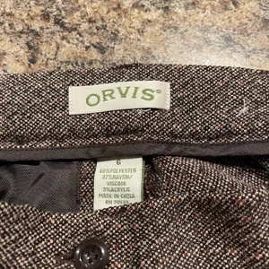 Orvis Dress Pants Straight Flat Front‎ Minimalist Preppy Professional Brown 6 thumbnail 2