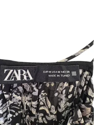 ZARA Satin Floral Sleeveless Midi Dress Size Medium thumbnail 11