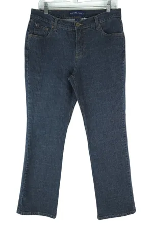 Bandolino Blu Cali Modern Bootcut‎ Jeans Womens 10 Dark Blue Stretch Denim thumbnail 1