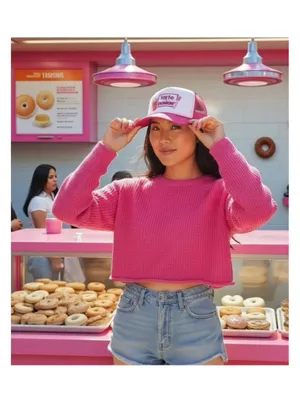 Rare: new Tarte x Dunkin’ Collab ◎ BLSSD The Label ◎ Patches Trucker Hat ◎ Pink thumbnail 12