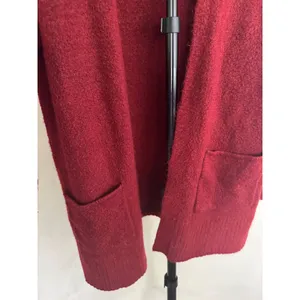 Old Navy Burgundy Open Front Long Cardigan Sweater Size Small thumbnail 4