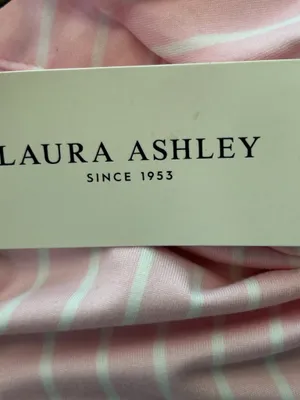 NWT Laura Ashley Pink Striped Oh So Soft Pajama Shorts Set Size Large L coquette thumbnail 6