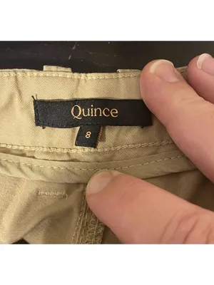 Quince Organic Stretch Cotton Twill Utility Jogger in Light Khaki Women's Size 8 thumbnail 4