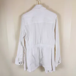 NYDJ Open Front Drape Collar White Blazer – Medium thumbnail 5