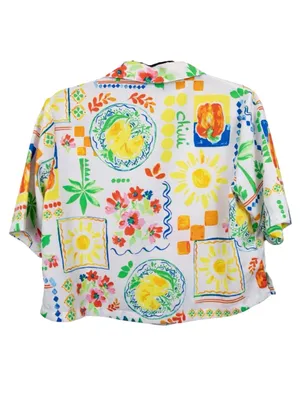 Cynthia Rowley Bell Pepper Button Front and Shorts Pajama Set thumbnail 5