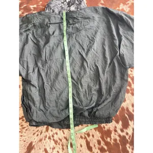 basic Rituals Women's Windbreaker Jacket Full Zip tooled leather pattern S 90s thumbnail 5