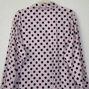 Victoria’s Secret Pink Black Polka Dot Button Down Pajama Top thumbnail 3