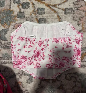 Shein Corset Top Pink Floral thumbnail 3