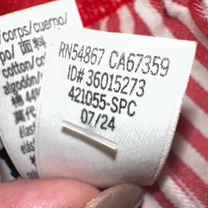 PINK Victoria's Secret Pajama Pants Medium Red White Striped Sleep‎ Lounge thumbnail 4