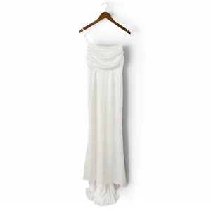 Lulus Lovely Endearment White Satin Sleeveless Backless Maxi Dress size S thumbnail 3