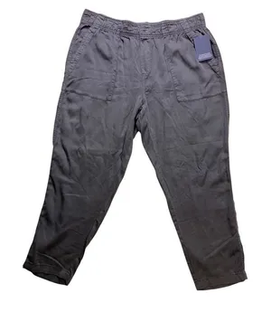 Gap Pants Womens XL Gray NEW‎ Lyocell Elastic Waist Relaxed Utility Trousers thumbnail 1