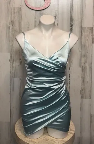 Windsor Chic Moves Sleek Satin Mini Dress size XSmall thumbnail 1