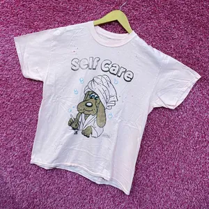 Self Care Dog Spa Distressed Pound Puppies TV Series Tee M/L thumbnail 3