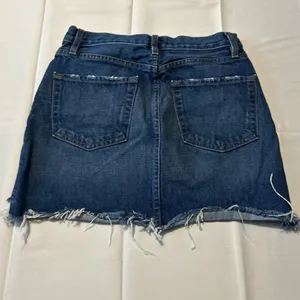 Frame Casablanca Blue Denim Jean Mini Skirt Distressed Stagger Hem Size 26 thumbnail 3