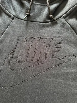 Nike pullover hoodie tonal debossed or embossed Nike swoosh logo Size L thumbnail 3