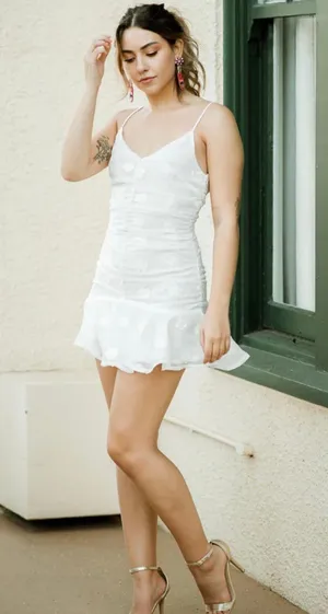 Confete - Mercedes Mini dress - white thumbnail 1