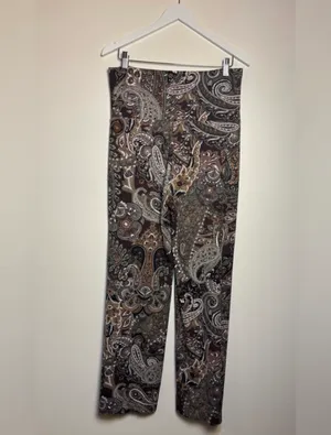 Paisley wide leg wrangler stretch pants size L thumbnail 4