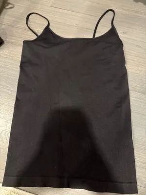 Malibu Sugar Black Spaghetti Strap Tank Top thumbnail 1