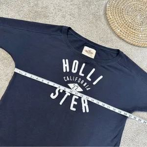 Hollister Women’s Pullover Sweatshirt 7/8 Sleeve Boat Neck in Navy S thumbnail 10