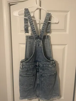 Pink Lily Overall Denim Dress thumbnail 2