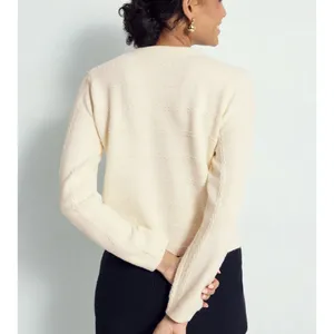 CeCe Off White Scarf Cardigan Sweater MEDIUM Business Casual Career Work $90 thumbnail 2
