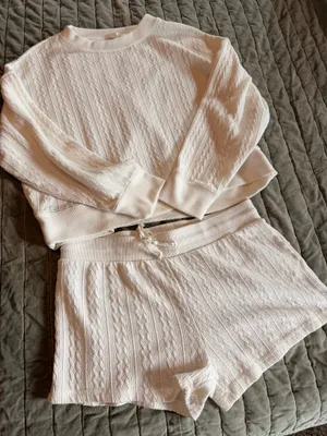 Z Supply Cream Cable Knit Lounge Set thumbnail 1
