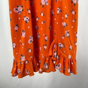 Free People‎ Like A Lady Printed Mini Dress In Orange size XS thumbnail 7