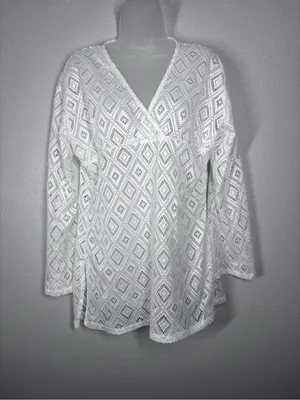 Eshe Paradise Open Knit Beach Coverup Size Xlg thumbnail 2