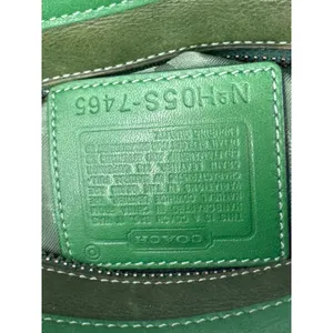 Vintage‎ Coach 7465 Hamilton Kelly Green Leather Satchel Handbag thumbnail 9