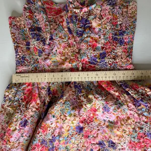 NWT Avara Just Me Iris Floral Embroidered Midi Dress Medium Smocked Cottage Boho thumbnail 15