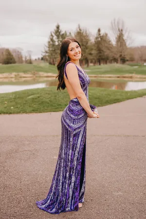 Sherri Hill Prom Dress 56316 In Lilac Purple thumbnail 3