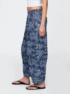 GAP Floral Mid Waist UltraSoft Easy Horseshoe Jeans Size Small thumbnail 9