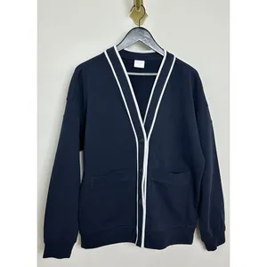 ZELLA x Recess Pickleball Courtside French Terry Cardigan Navy Sapphire Medium thumbnail 2