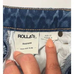 Rolla’s High Rise Slim Dusters Distressed Denim Shorts Women's Size 27 thumbnail 6
