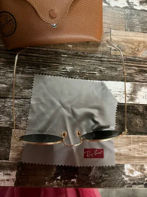 Ray-Ban Sunglasses Round Metal Gold thumbnail 3