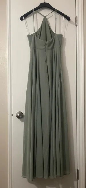 Lulus | Sage Green Halter Maxi Dress | Bridesmaid thumbnail 8