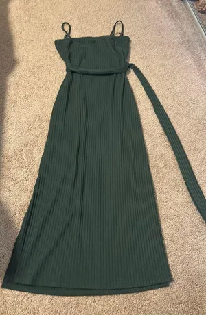 Teal Dress With Tie thumbnail 2
