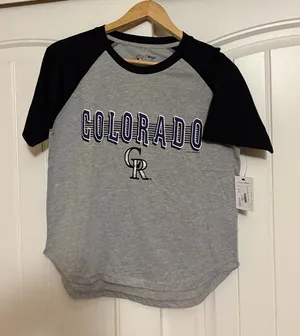Colorado Rockies T Shirt Women's XS Xtra Small Baseball Style G III 4 Her NEW thumbnail 1