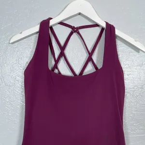Buffbunny Collection Women S Purple Maroon Revolution Tank Built in Bra Strappy thumbnail 3