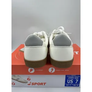 New J Sport Cecily Women’s Sneaker Suede White/Grey Low Top Shoes Size 7 US thumbnail 5