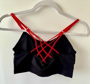 Black/Red Sports Bra Black Size L thumbnail 2