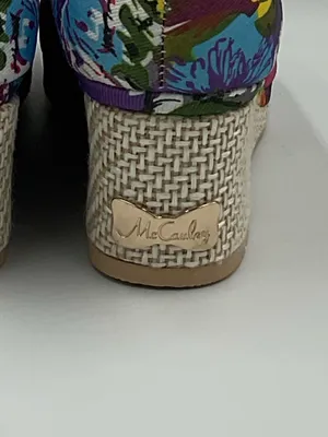 McCauley’s Floral Print Peep-Toe Wedge Women’s Size 7.5” thumbnail 11