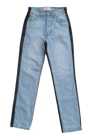 Revice Ex-Boyfriend Two Tone High Waisted Denim Jeans Harlow Wash Womens 25 thumbnail 1