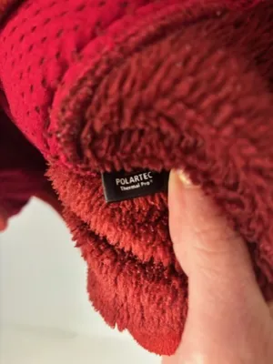 Patagonia Re-Tool Snap-T Polartec Thermal Pro Fleece XL Burgundy Rust Trim Cozy thumbnail 9
